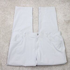 Rhoback Pants Mens 42x32 Gray Delta Performance Golf Active Casual Stretch